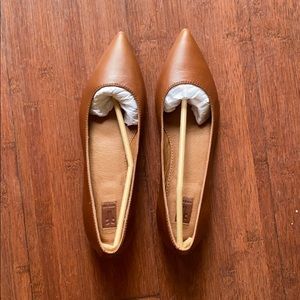 Brand new Frye brown leather ballet flats